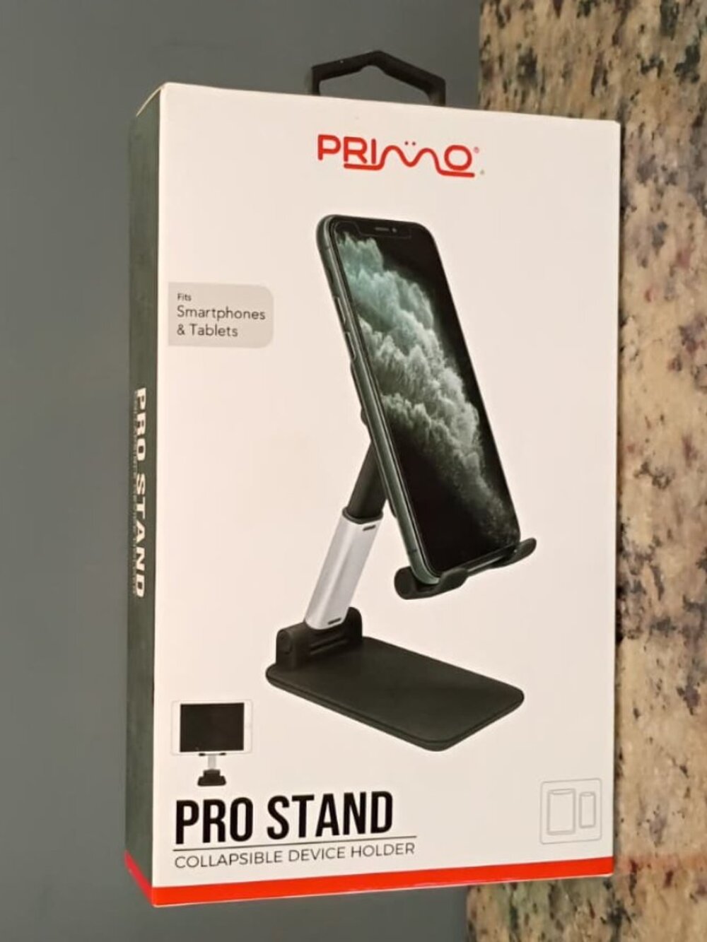 Primo Pro Stand Collapsible Device Holder-Black-Smartphones & Tablets-NEW-SEALED